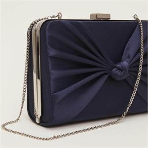 Phase Eight Satin Knot Front Box Clutch